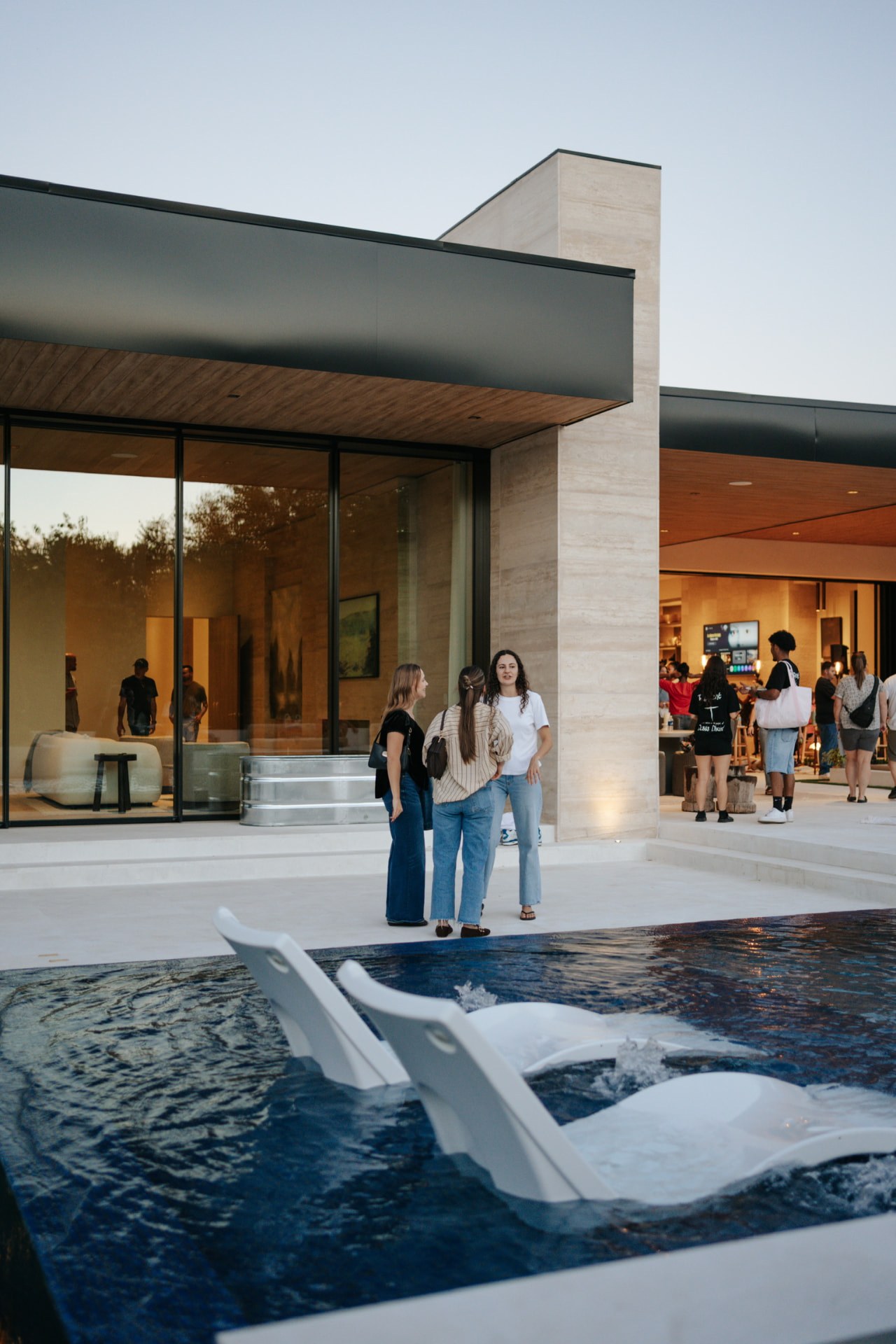 Guests connecting outside an extraordinary Sunday S'mores host home